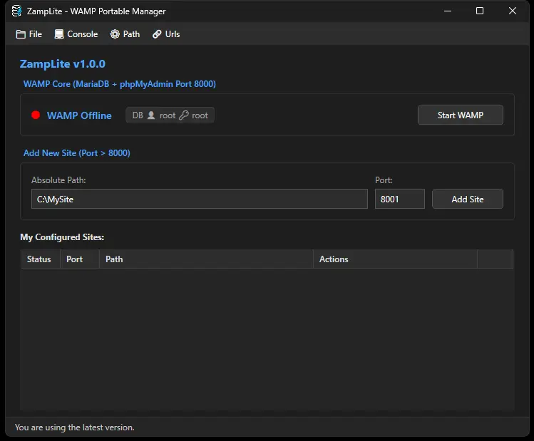 ZampLite Interface